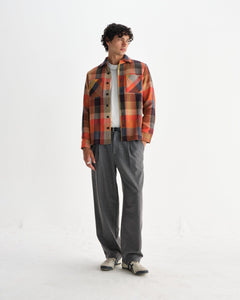 Wax London - Whiting Overshirt - Orange Multi Hemden Wax London