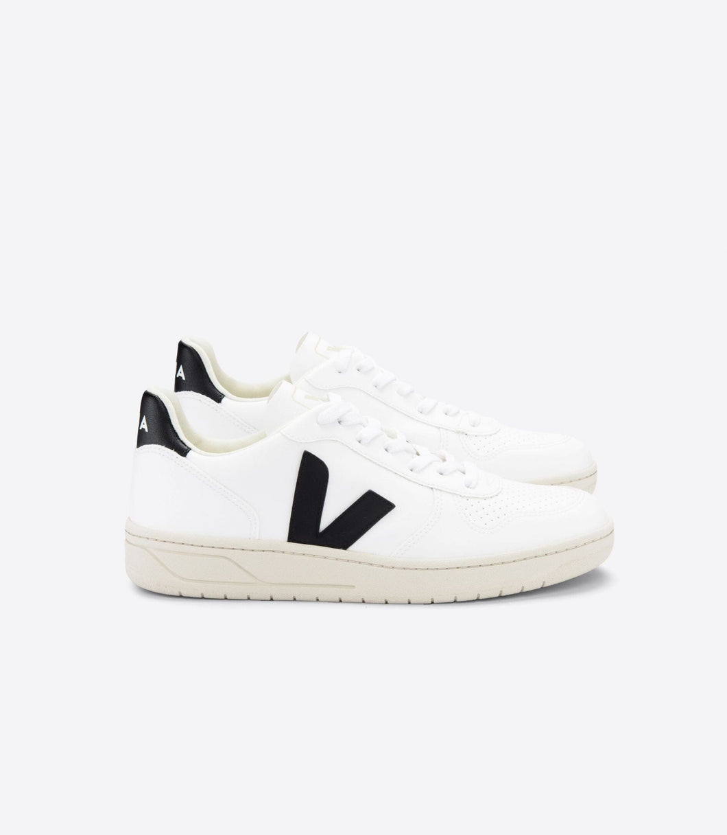 Veja - V-10 CWL Sneaker - White / Black Schuhe Veja